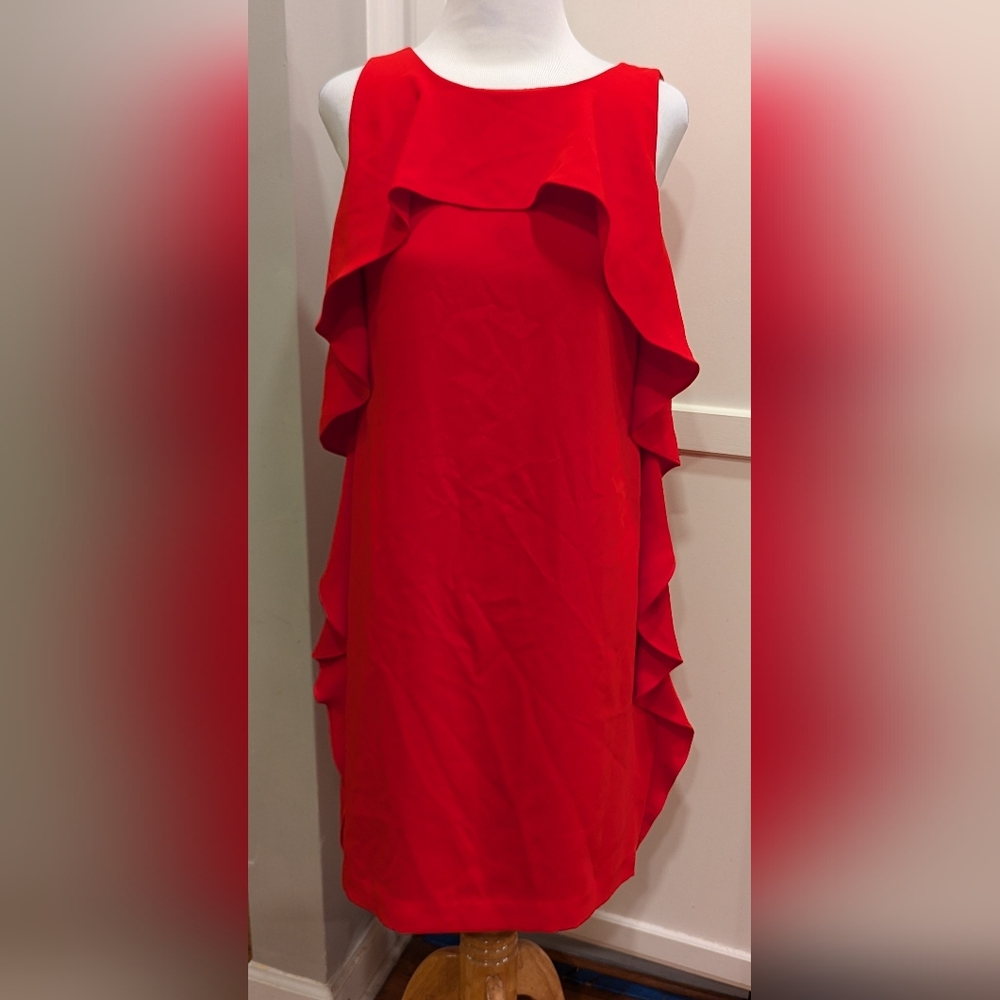 Trina Turk Dress with Ruffle Front (Size 4)